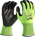 Перчатки хозяйственные Milwaukee Hi-Vis Cut level 4/D 11/XXL 4932479930