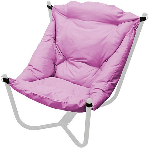 Кресло M-Group Чил 12360108 (белый/розовая подушка)