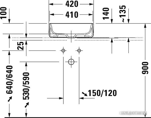 Умывальник Duravit Zencha 42 2373421379