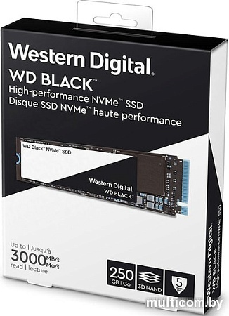 SSD WD Black NVMe 250GB WDS250G2X0C