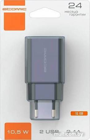 Сетевое зарядное Atomic U400 (черный)