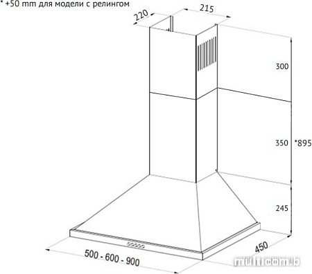 Кухонная вытяжка Korting KHC 6750 RSI