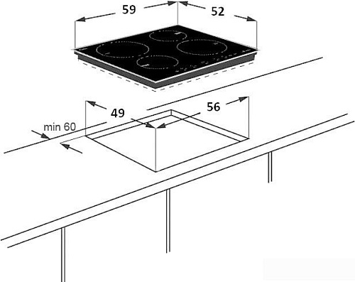 Варочная панель Monsher MKFI 7016B2