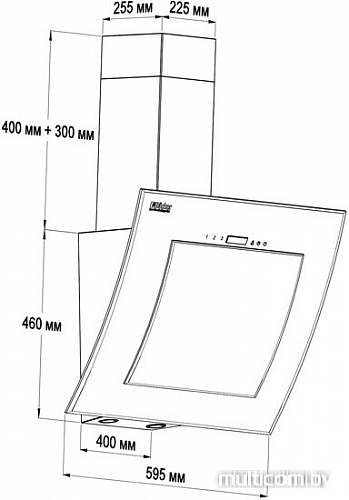 Кухонная вытяжка Backer AH60E-TG8L200 White Glass