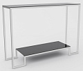 Консольный стол Hype Mebel Голд гласс 80x35 (белый/стекло черное)
