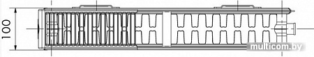 Стальной панельный радиатор Terra teknik 22 НП 500x500