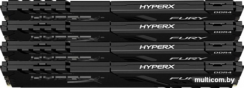 Оперативная память HyperX Fury 4x8GB DDR4 PC4-19200 HX424C15FB3K4/32