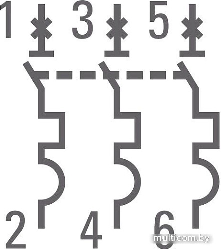 Выключатель автоматический EKF 3P 1А (C) 4.5kA ВА 47-63 mcb4763-3-01C-pro