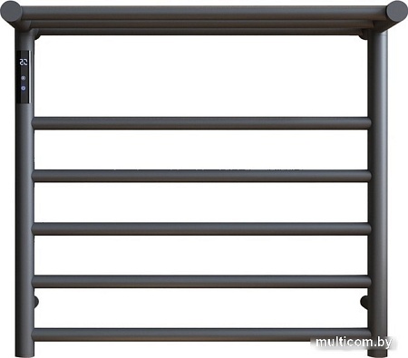 Полотенцесушитель Maxonor PL-TRE03-55-5-3 с полкой (серый, подключение слева)