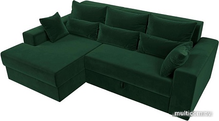 Угловой диван Mebelico Майами 15 114916L (левый, велюр, зеленый)