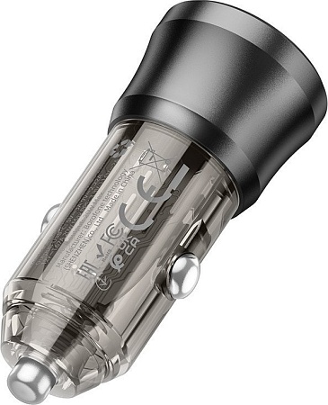 Автомобильное зарядное Borofone BZ24 (черный)