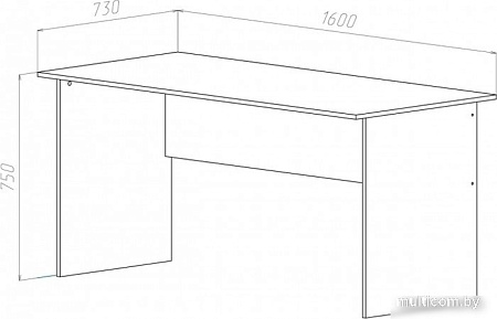 Стол МДК СП5 1600x730x750 мм (дуб млечный)