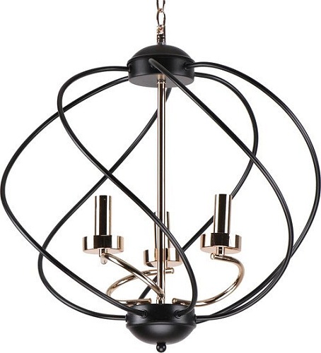 Подвесная люстра Imex MD.0703-3-P BK+FGD