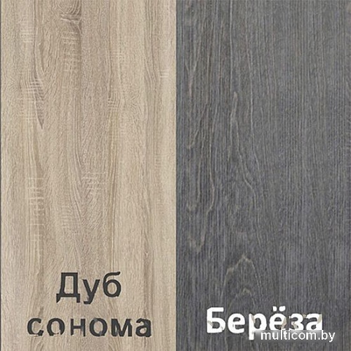 Комод Кортекс-мебель Бари 120 6ш (дуб сонома/дуб сонома/береза)