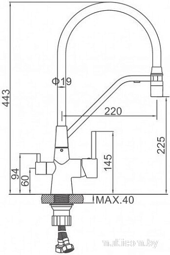 Смеситель Ledeme L4897D-12
