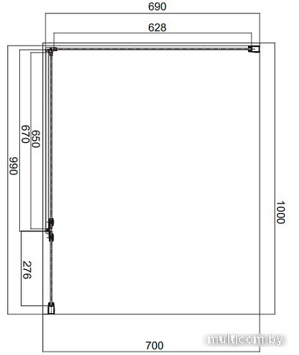 Душевой уголок Omnires Manhattan ADC10X-A+ADR70X