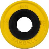 Диск MB Barbell Евро-классик 51 мм (1x1.25 кг, желтый)