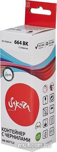 Чернила Sakura Printing SIC13T66414A (аналог Epson 664 BK)