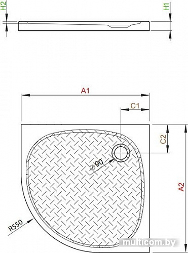 Душевой поддон Radaway Zantos A 90x90 [M3ZNA9090-06]