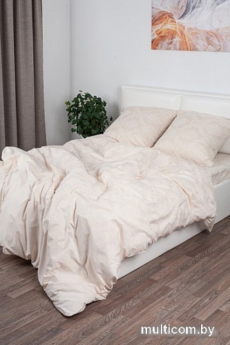 Постельное белье Миланика Жемчуг 2сп (поплин-жаккард)