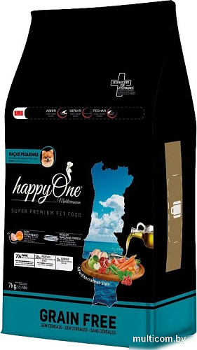 Сухой корм для собак HappyOne Mediterraneum со свежим яйцом и свежей сардиной 7 кг