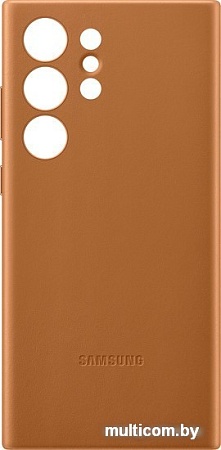 Чехол для телефона Samsung Leather Case S23 Ultra (песочно-бежевый)