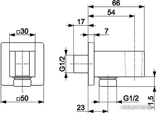 Держатель душевой лейки с подключением Armatura 845-051-00