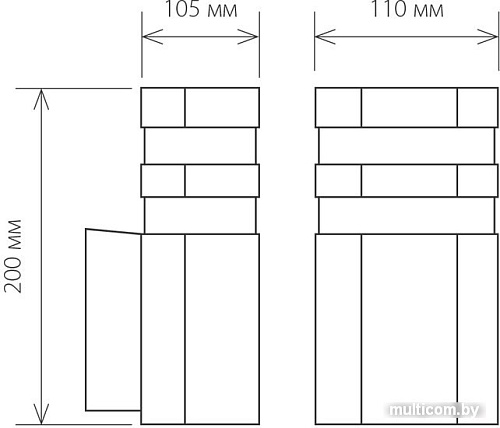 Бра Elektrostandard Techno 1444 (черный)