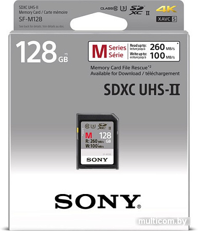 Карта памяти Sony SDXC SF-M Series UHS-II 128GB