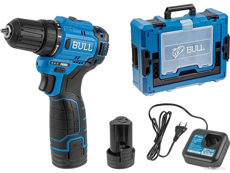 Дрель-шуруповерт Bull SR 1203 1329879 (с 2-мя АКБ, кейс)