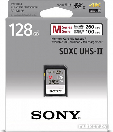 Карта памяти Sony SDXC SF-M Series UHS-II 128GB