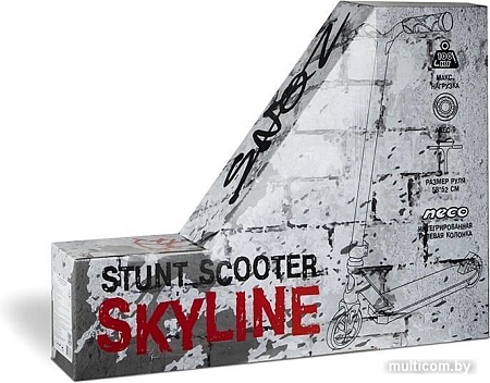 Двухколесный подростковый самокат Maxiscoo Skyline-120 SN-SK120-BL (черный)