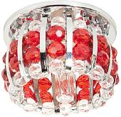 Точечный светильник Акцент Crystal 865 (хром/прозрачный/красный)