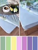 Постельное белье Luxsonia Трикотаж на резинке 80x200 ПТр80 (голубой)