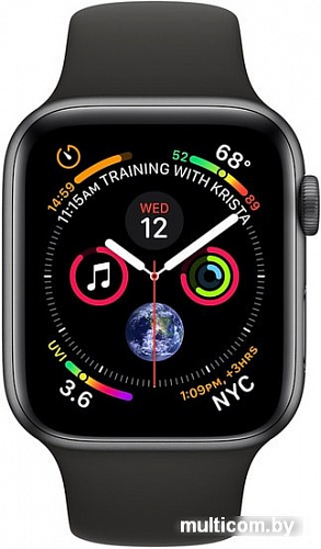 Умные часы Apple Watch Series 4 44 мм (алюминий серый космос/черный)