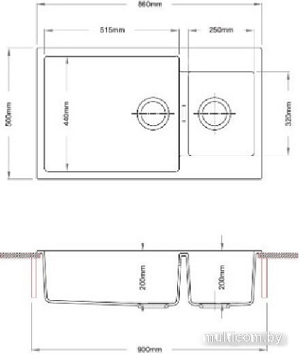 Кухонная мойка Longran Enigma ENG860.500 15 (альпина)