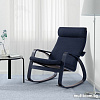 Кресло-качалка Ikea Поэнг (коричневый/шифтебу коричневый) 693.028.30