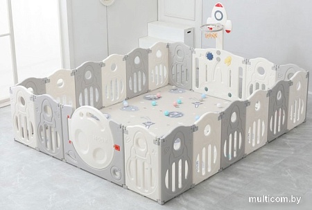 Игровой манеж UNIX kids SUPREME Space 200x240 Grey