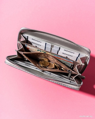 Портмоне Cedar Rovicky R-PRK-03-HRH (серебряный)