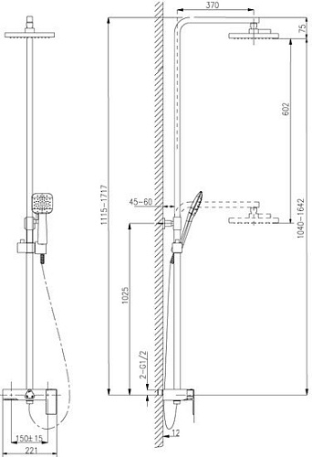 Душевая система Lemark LM7005C