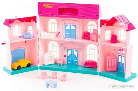 Кукольный домик Полесье София с набором мебели и автомобилем 78018