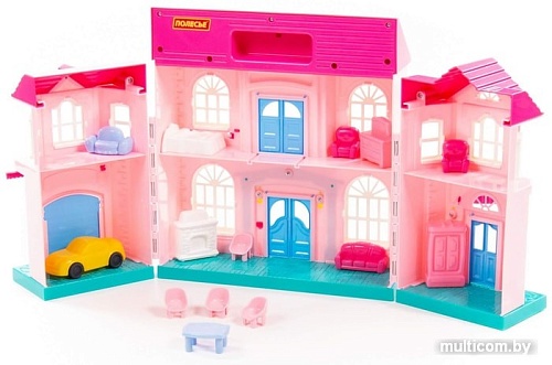 Кукольный домик Полесье София с набором мебели и автомобилем 78018