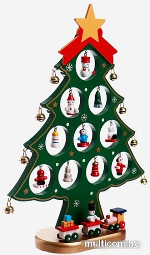 Развивающая игрушка Лесная мастерская Новогодняя ёлочка с крючками 6888870