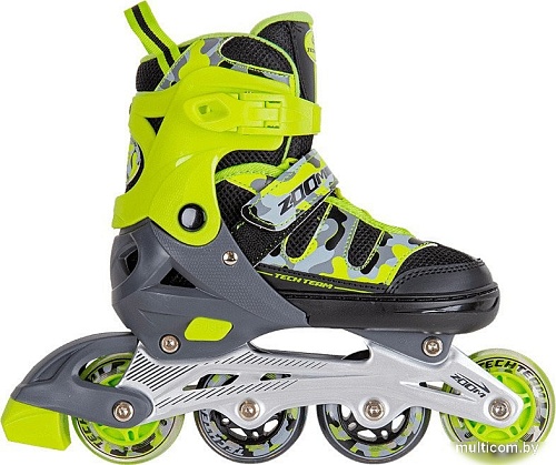 Роликовые коньки Tech Team Zoom (р-р 30-33, зеленый)
