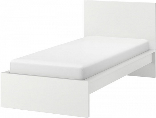 Кровать Ikea Мальм 200x90 (белый, Леирсунд) 792.109.91