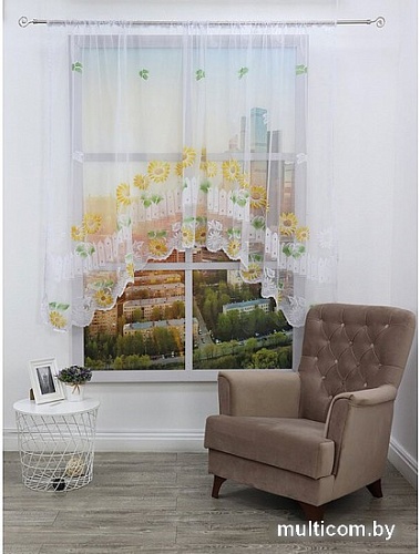 Штора Amore Mio RR G 18 3x1.7 (белый/желтый)