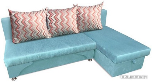 Угловой диван Асмана Лайт правый (ридли 07/кватро 18)