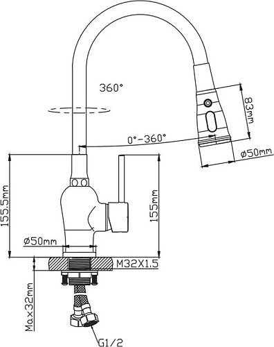 Смеситель Diadonna Д46-0014ВL