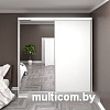 Шкаф-купе Кортекс-мебель Сенатор ШК12 Классика ДСП с зеркалом (белый)
