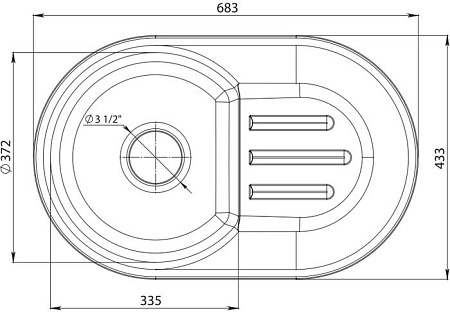 Кухонная мойка GranFest SMART GF-SM685L (песочный)